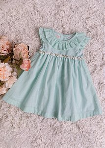 Vestido Bebê Babados Verde