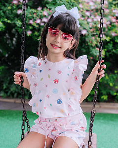 Conjunto Infantil Joaninhas e Laços