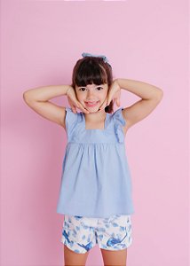 Conjunto Infantil Andorinhas Azul