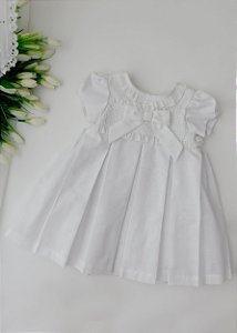 Vestido Bebê Casinha de Abelha Branco