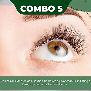 Curso Extensão de Cílios fio a fio, Russo, Híbrido, Lash Lifting e Designer de Sobrancelhas com Henna Combo 05