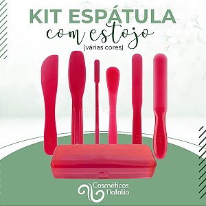 Kit Espátulas com Estojo Cores Variadas