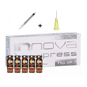 KIT Innova Press Fill Up Flacidez Estrias 5 Seringas e 10 Agulhas Eccos