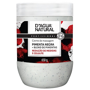 Creme de Massagem Pimenta Negra 1KG D'Agua Natural