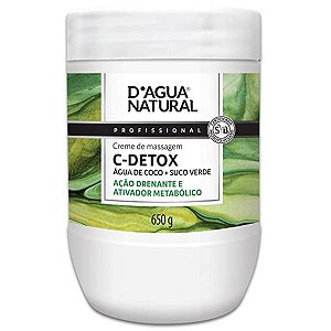 Creme De Massagem C-Detox 650g D'Agua Natural