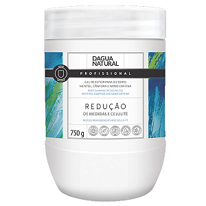 Gel Redutor Mentol Cânfora e Nano Cafeína 750g D'Agua Natural