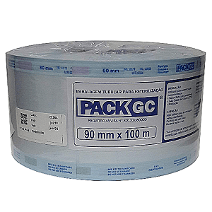Embalagem Auto Selante Tubular Esterilização 90mmx100 PackGC