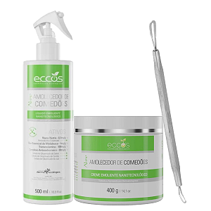 Kit Emolientes Extração Acne Cravos E Cureta Eccos