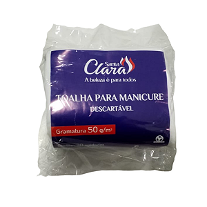 Toalha Manicure Descartável GR 50g 20 Uni Santa Clara
