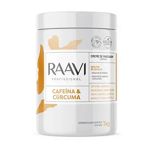 Creme Massagem Cafeína e Cúrcuma 1KG Raavi