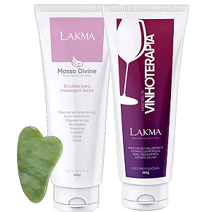 Kit Máscara Vinhoterapia E Masso Divine Brinde Guasha Lakma