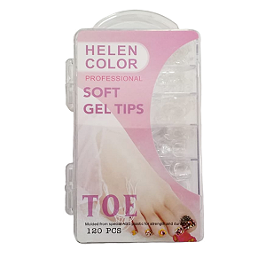 Unhas Postiças Pés Transparente Helen Color