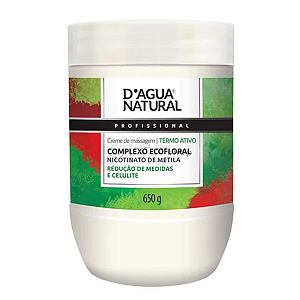 Creme Massagem Termo Ativo Complexo Ecofloral 650g D'Agua Natural