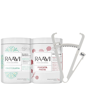 Kit Raavi Massagem Crioterapia Pimenta Preta
