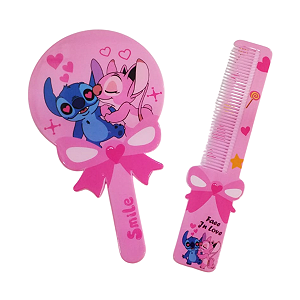 Kit Espelho e Pente Lilo & Stitch