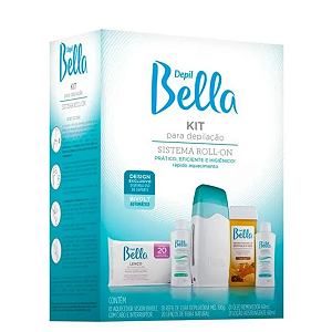 Kit Completo Pré e Pós Depilação Sistema Roll-On 5 itens Depil Bella