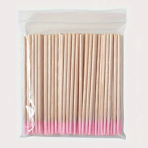 Palito Algodão Designer Sobrancelhas Rosa 100uni