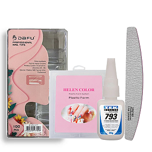 Kit Extensão De Unhas Tips Postiças
