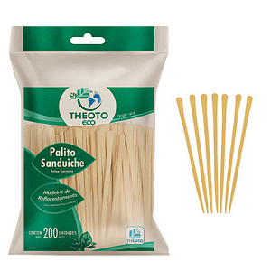 200 Palito Espeto Picks Sanduiche Petisco