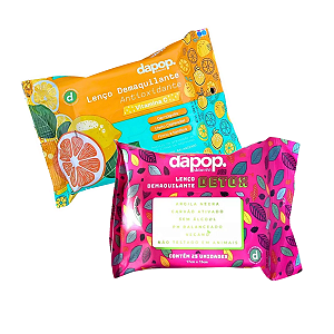 Kit 2x Lenços Demaquilantes Umedecidos DAPOP