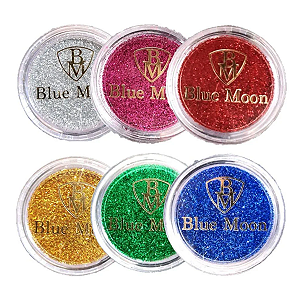 Glitter em Pó Solto Blue Moon 3g