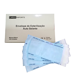 Envelope Esterilização Auto Selante 090mmx160mm 100un