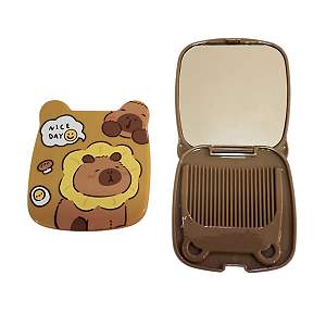 Espelho de Bolso Capivara com Pente Modelos Sortidos
