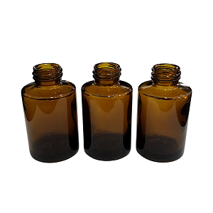 3 Unidades Frasco Âmbar 20ml Sem Tampa