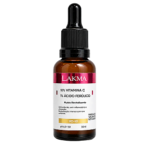 Sérum Vitamina C 10% Rejuvenescedor Clareador 30ml Lakma