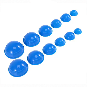 12 Copos Silicone Ventosaterapia Massagem Vácuo