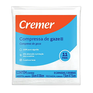 Compressa Gaze Cremer 11 Fios Envelope Unidade