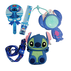 Kit Acessórios Stitch Infantil Azul ou Rosa