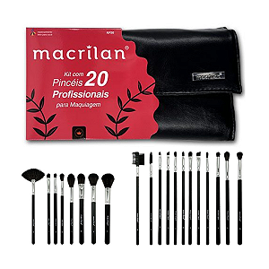 Kit 20 Pincéis Maquiagem KP20 Macrilan
