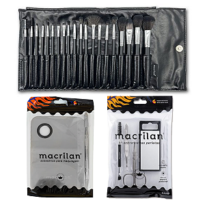 Kit Completo Acessórios Maquiagem Profissional Macrilan