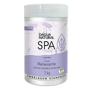 Creme Massagem Relaxante SPA Lavanda 1KG D'Agua Natural