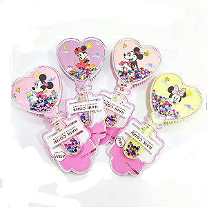 Escova Cabelo Minnie Mouse Coração infantil