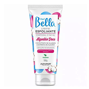 Creme Esfoliante Corpo E Face Algodão Doce Depil Bella 100g