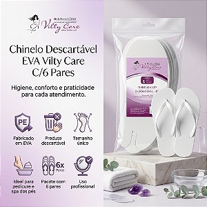 CHINELO DESCARTÁVEL EVA C/6 PARES VILTY CARE