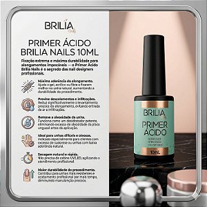 PRIMER ÁCIDO BRILIA NAILS 10ML – FIXAÇÃO EXTREMA PARA ALONGAMENTOS