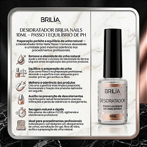 DESIDRATADOR BRILIA NAILS 10ML – PASSO 1 EQUILÍBRIO DE PH