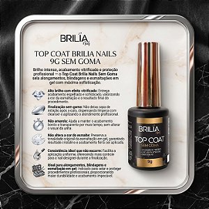 TOP COAT BRILIA NAILS 9G SEM GOMA