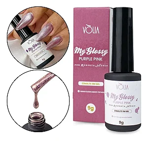 ESMALTE EM GEL VOLIA MY GLOSSY PURPLE PINK 9G
