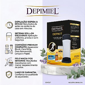 APARELHO DEPILATÓRIO DEPIMIEL KIT BIVOLT CABO MÓVEL 2 PINOS 1747