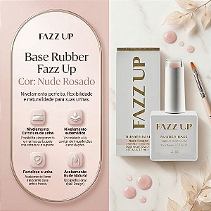 BASE RUBBER RECONSTRUTORA NUDE ROSADO FAZZ UP 12ML
