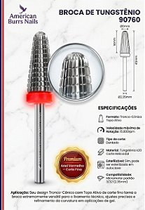 BROCA DE TUNGSTÊNIO PROFISSIONAL AMERICAN BURRS PARA MICROMOTOR