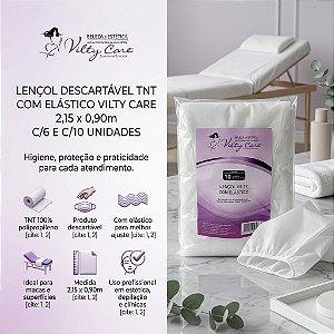 LENÇOL COM ELÁSTICO VILTY CARE 2,15x0,90M