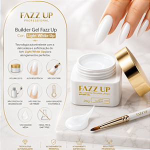 BUILDER GEL FAZZ UP PROFISSIONAL LIGHT WHITE UP – GEL CONSTRUTOR CONTROL 20G