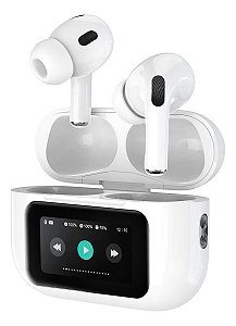Fone de Ouvido Bluetooth TWS com Tela Touch e Redução de Ruído