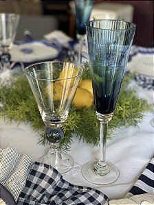 TAÇA CRISTAL PARA CHAMPAGNE BLUE CONE IH