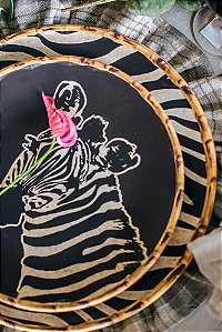 CONJUNTO PRATOS RASOS COLEÇÃO ANIMAL PRINT